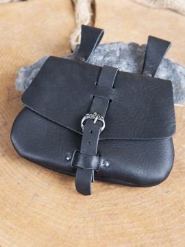 Sacoche de ceinture médiévale, en noir