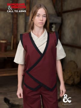 Chemise de moine bordeaux-noire