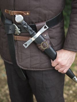 Porte épée, dague ou poignard en marron