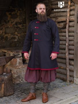 Manteau Rus Jakub noir/bordeaux