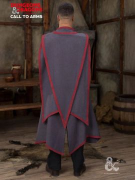 Cape de sorcier D&D Gris/Rouge