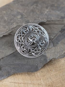 Broche Triskel, plaquée argent