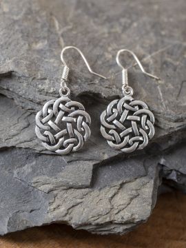 Boucles d'oreilles noeud celtique argentés