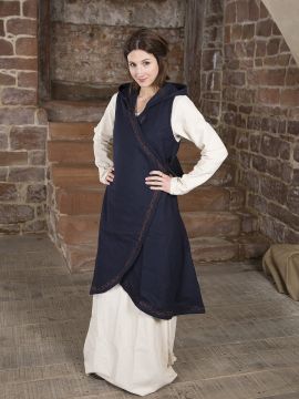 Robe portefeuille Dala en feutre bleu