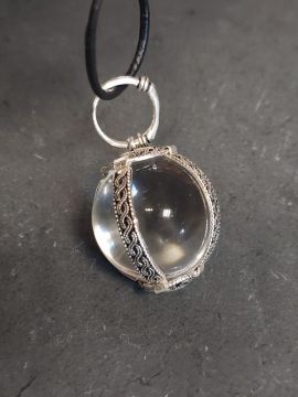 Pendentif boule plaqué argent