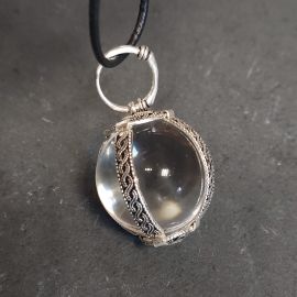 Pendentif boule plaqué argent