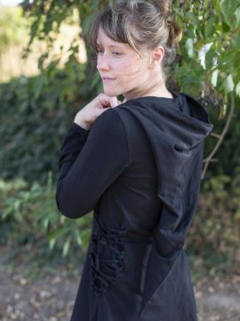 Blouse elfique en noir