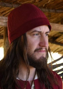 Chapeau Birka à motif chevrons, lie-de-vin
