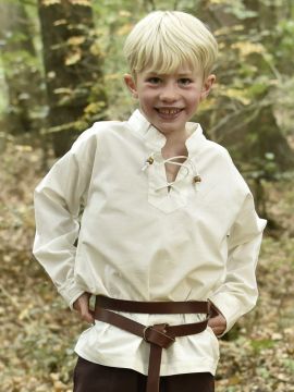 Chemise médiévale pour enfant, en écru 146