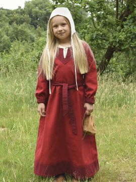 Robe Viking pour enfant, rouge/lie de vin