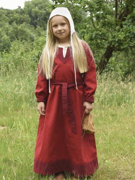 Robe Viking pour enfant, rouge/lie de vin 110