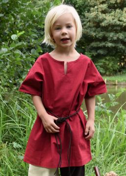Tunique enfant manches courtes, en rouge