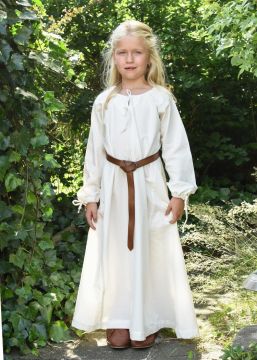 Robe médiévale Mara pour enfant écrue