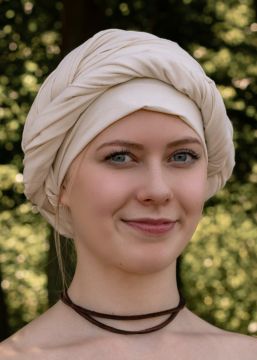 Grand foulard médiéval, écru