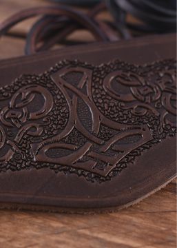 Protège-bras avec marteau de Thor, marron