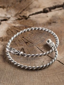 Bracelet viking spirale argenté