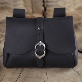 Sacoche de ceinture médiévale, noire
