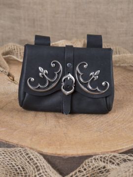 Sac de ceinture en cuir noir