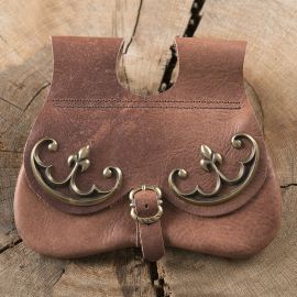 Sacoche de ceinture en nubuck aspect cuir