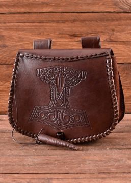 Pochette de ceinture Marteau de Thor, en marron