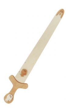 Épée médiévale en bois pour enfant, motif lion