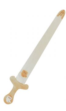 Épée médiévale en bois pour enfant, motif aigle
