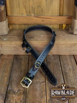 Ceinture en cuir Jenan noire S/M