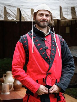 Veste Lansquenet "Imperialis" rouge et noir