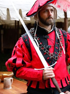 Manches à rubans "Imperialis" rouge-noir