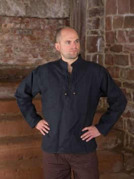 Chemise médiévale épaisse, noire M