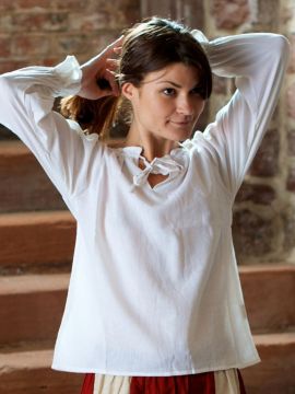 Blouse à manches longues S | blanc