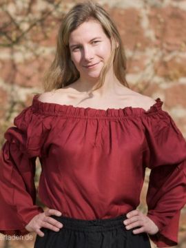 Blouse fluide en rouge