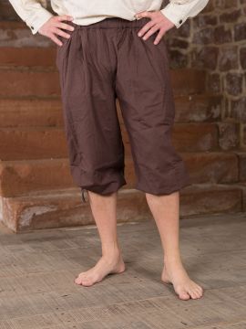 Pantalon médiéval court brun foncé M