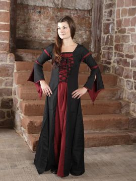 Robe à manches trompette noire