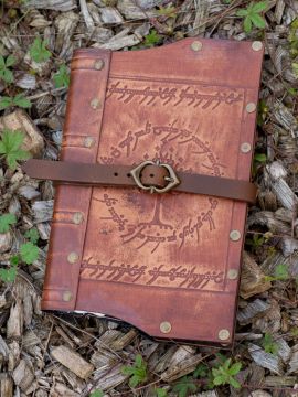 Carnet en cuir Arbre, avec fermeture à boucle