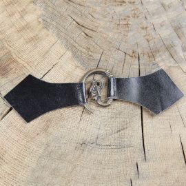 Boucle médiévale en métal à tête de dragon marron