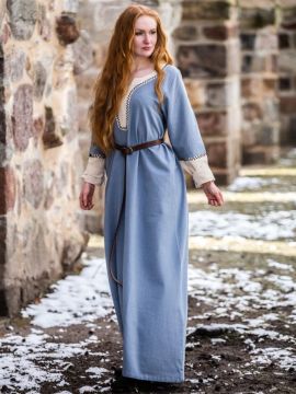 Robe viking Freya bleu tourterelle