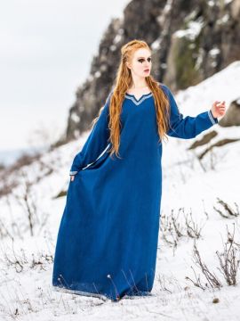 Robe viking Brigida bleue