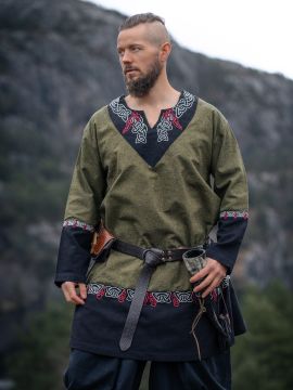 Tunique Viking Freydis Olive Unisexe
