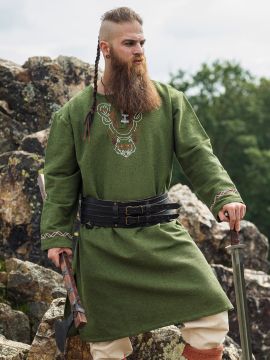 Tunique viking Fenrir, en vert XXL