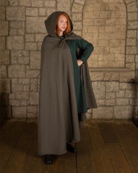 Cape Harun couleur olive en laine