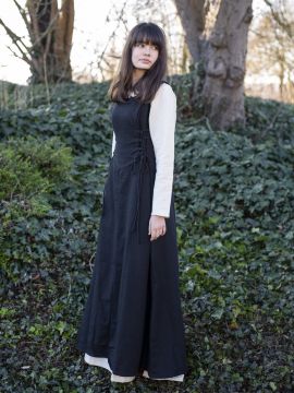 Robe médiévale sans manche en noir