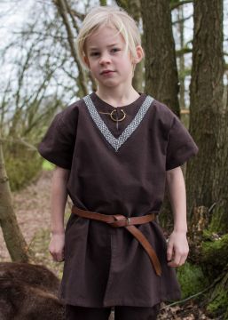 Tunique enfant Ailrik, en marron