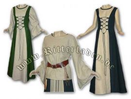 Ensemble robe médiévale à lacets et blouse Isabella jusqu'au 42 | bleu | jusqu'à 176 cm