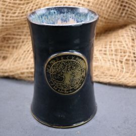 Mug en céramique "Arbre de vie"  en bleu-gris