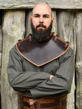 Col en cuir Arnulf marron