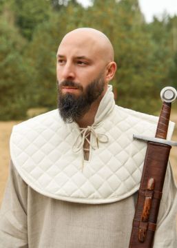 col simple rembourré écru