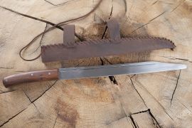 Skamasax de combat et étui en cuir