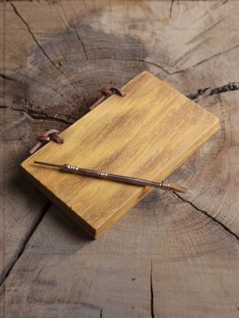 Diptyque composé de tablettes de cire et d'un stylet en bronze