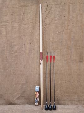 Ensemble Arc Longbow 60'' et trois flèches foncée